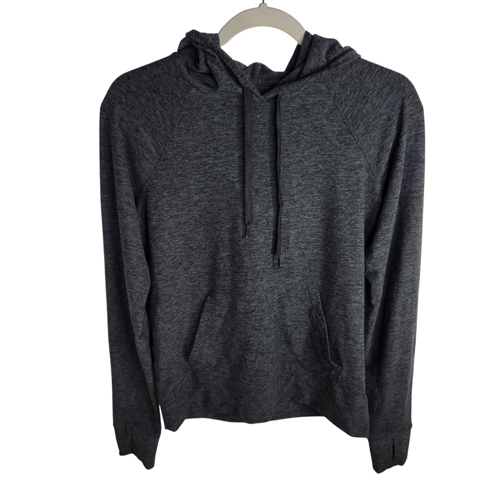Outdoor Voices CloudKnit Hoodie Pullover Women Size Medium Charcoal Gray Heather